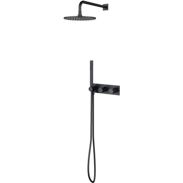 OMNIRES System prysznicowy podtynkowy CONTOUR antracyt szczotkowany S