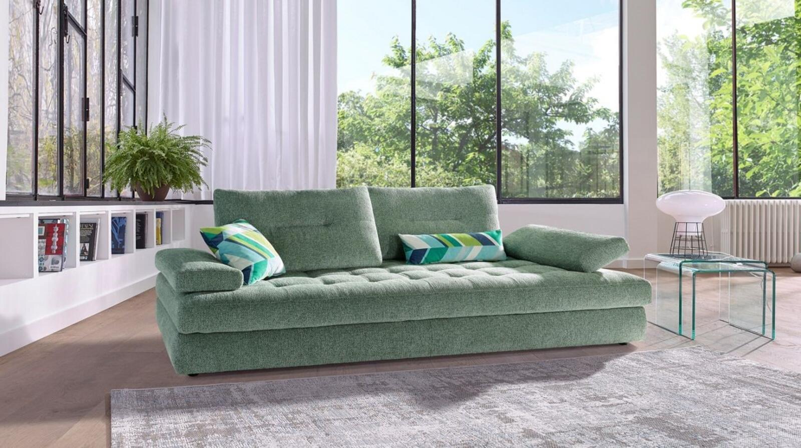 Sofa tapicerowana zielona Palazzo średnia