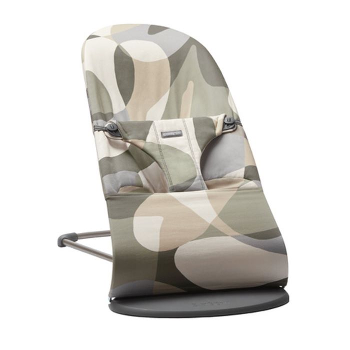 BabyBjorn Leżaczek Bliss -Cotton Khaki Green Print