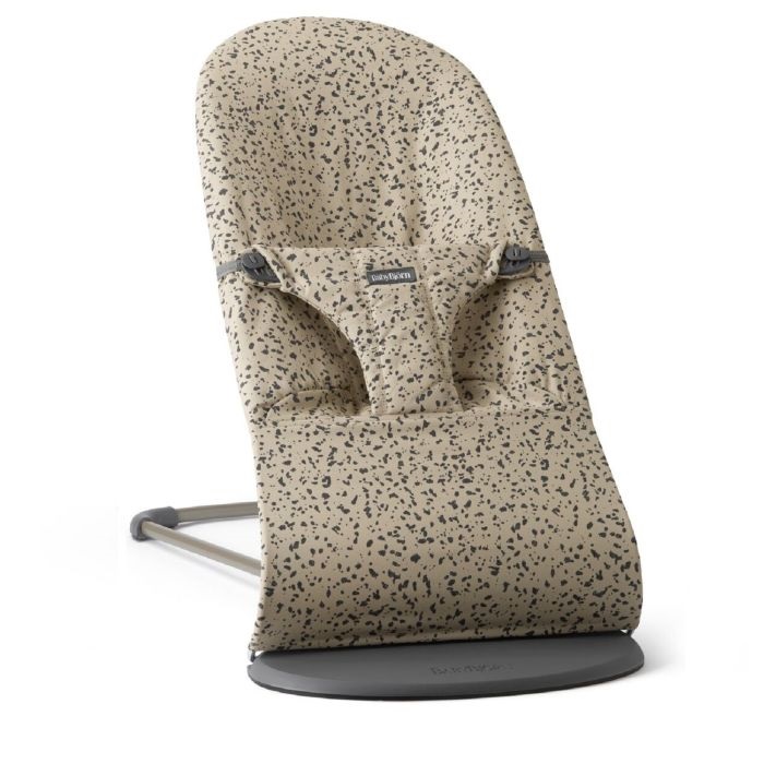 BabyBjorn Leżaczek Bliss -Woven Beige Dark Grey Print