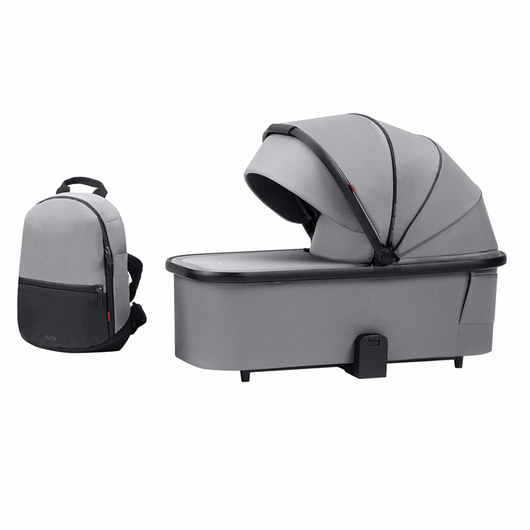 Carrello Gondola do wózka Alfa z plecakiem-Feather Grey