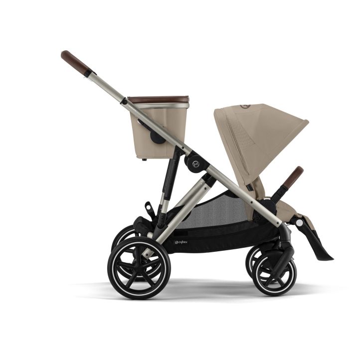 Cybex Gazelle S - wózek spacerowy z dodatkowym koszem na zakupy-Almond Beige (Taupe Frame)