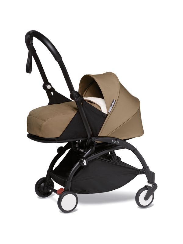 Babyzen Yoyo 2 - wózek głęboko-spacerowy z zestawem dla noworodka-Toffee/ Czarna rama