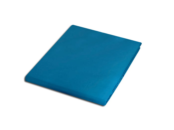Prześcieradło bez gumki bawełniane 200x220 turkus
