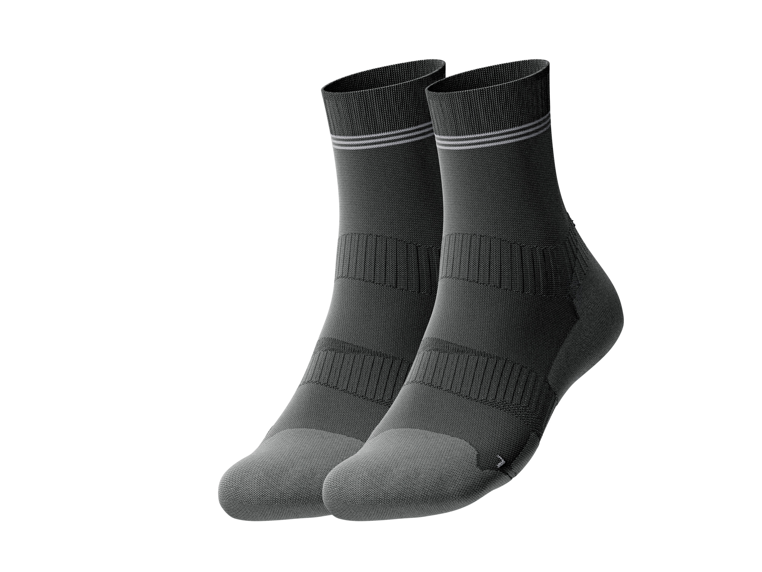 Crivit Skarpetki trekkingowe outdoorowe, 2 pary Czarny, 39-42