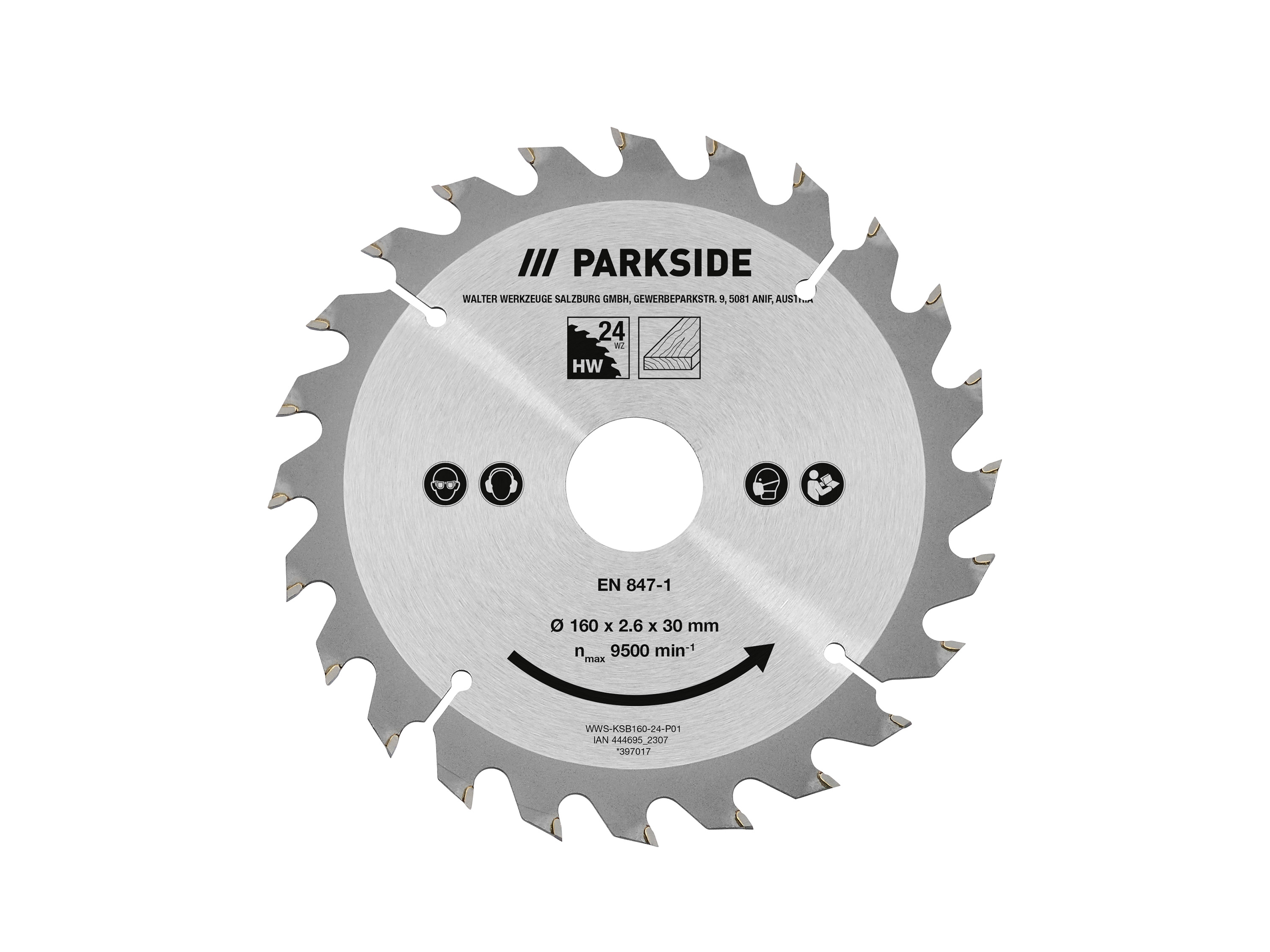 Parkside Tarcze do piły tarczowej Brzeszczot do piły tarczowej Ø 160 mm, 3 sztuki