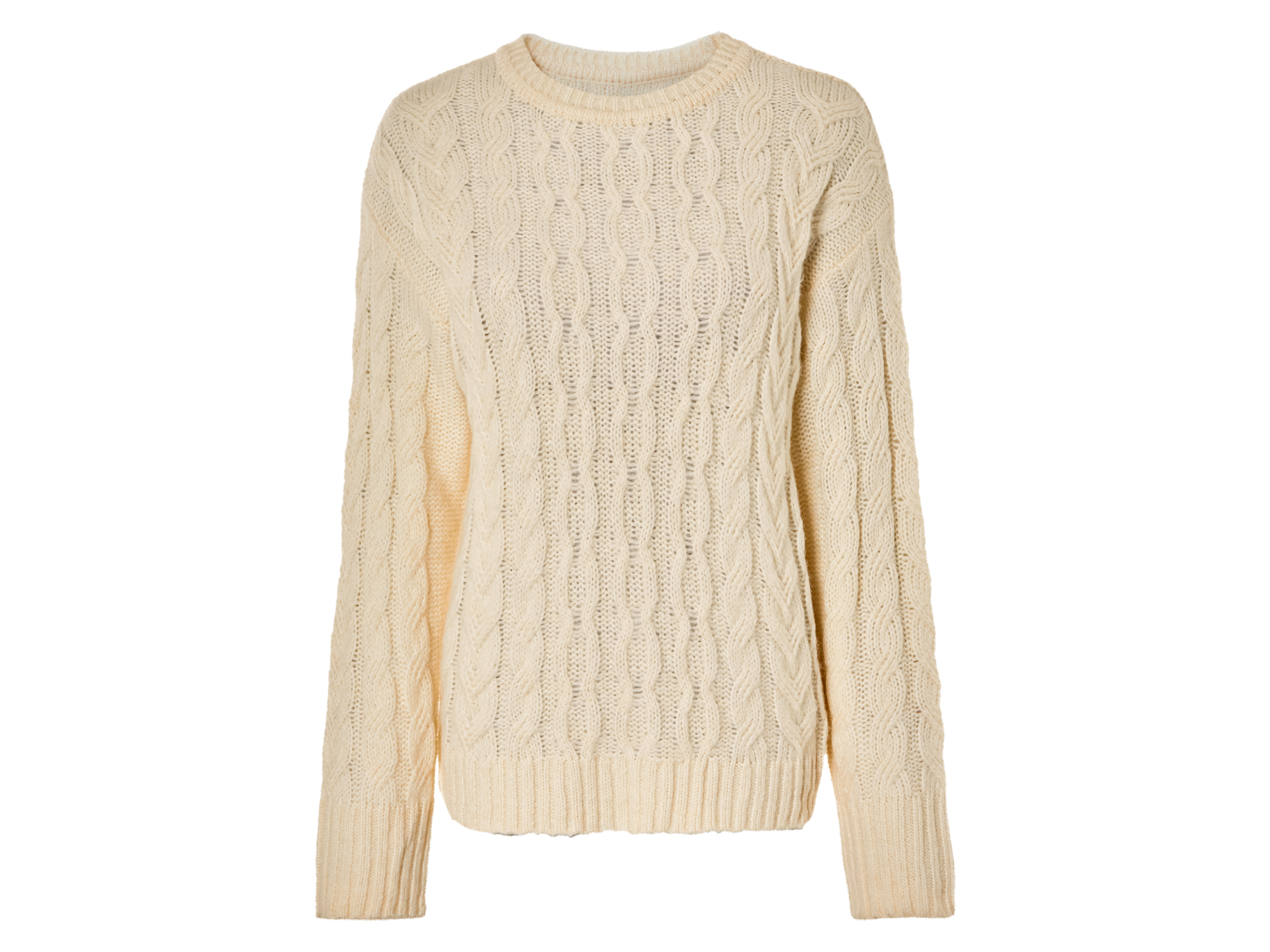 esmara Sweter damski z wełną XS 32/34, Beżowy