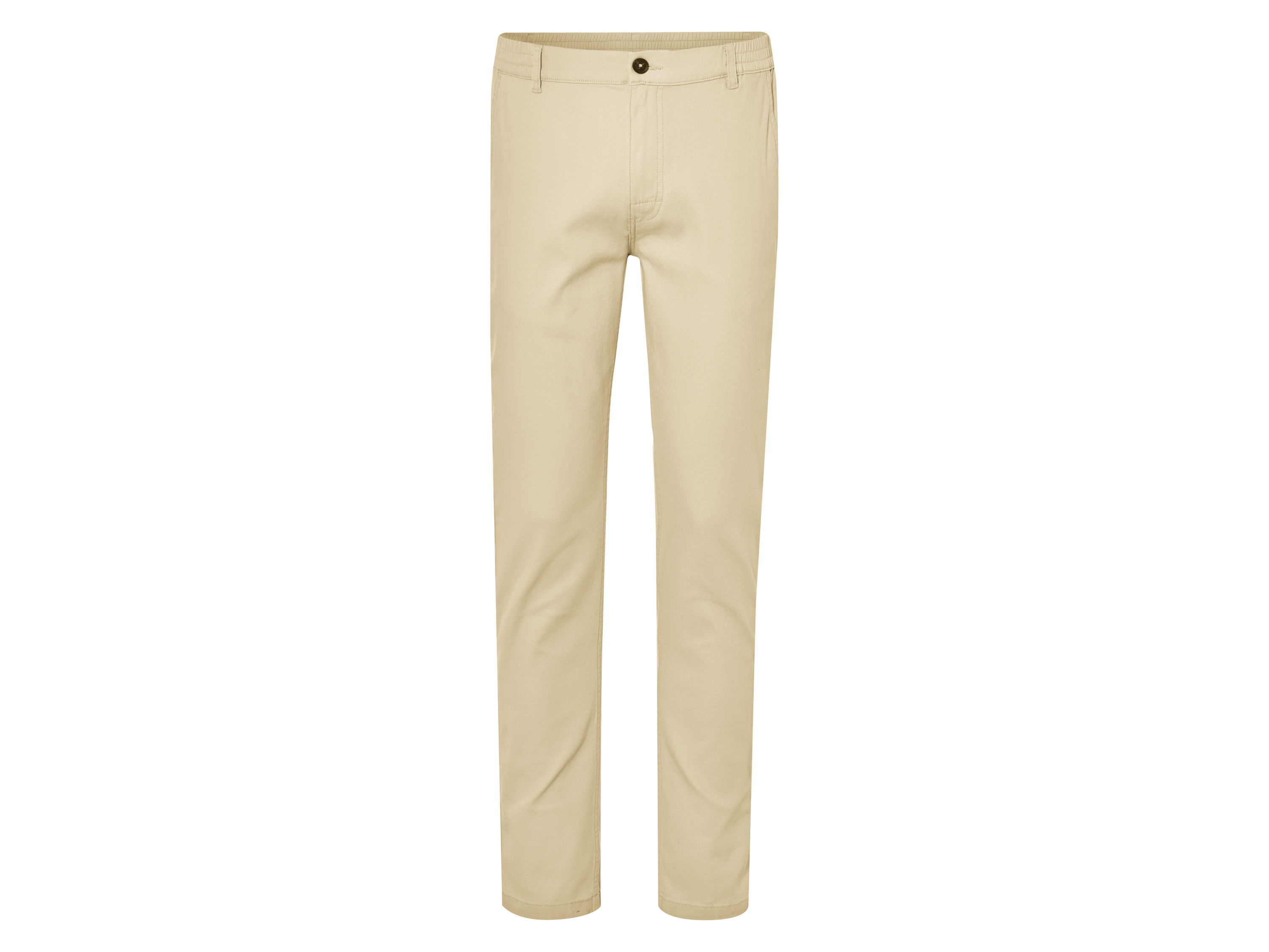 Livergy Chinosy męskie slim fit Beżowy, XL 56/58