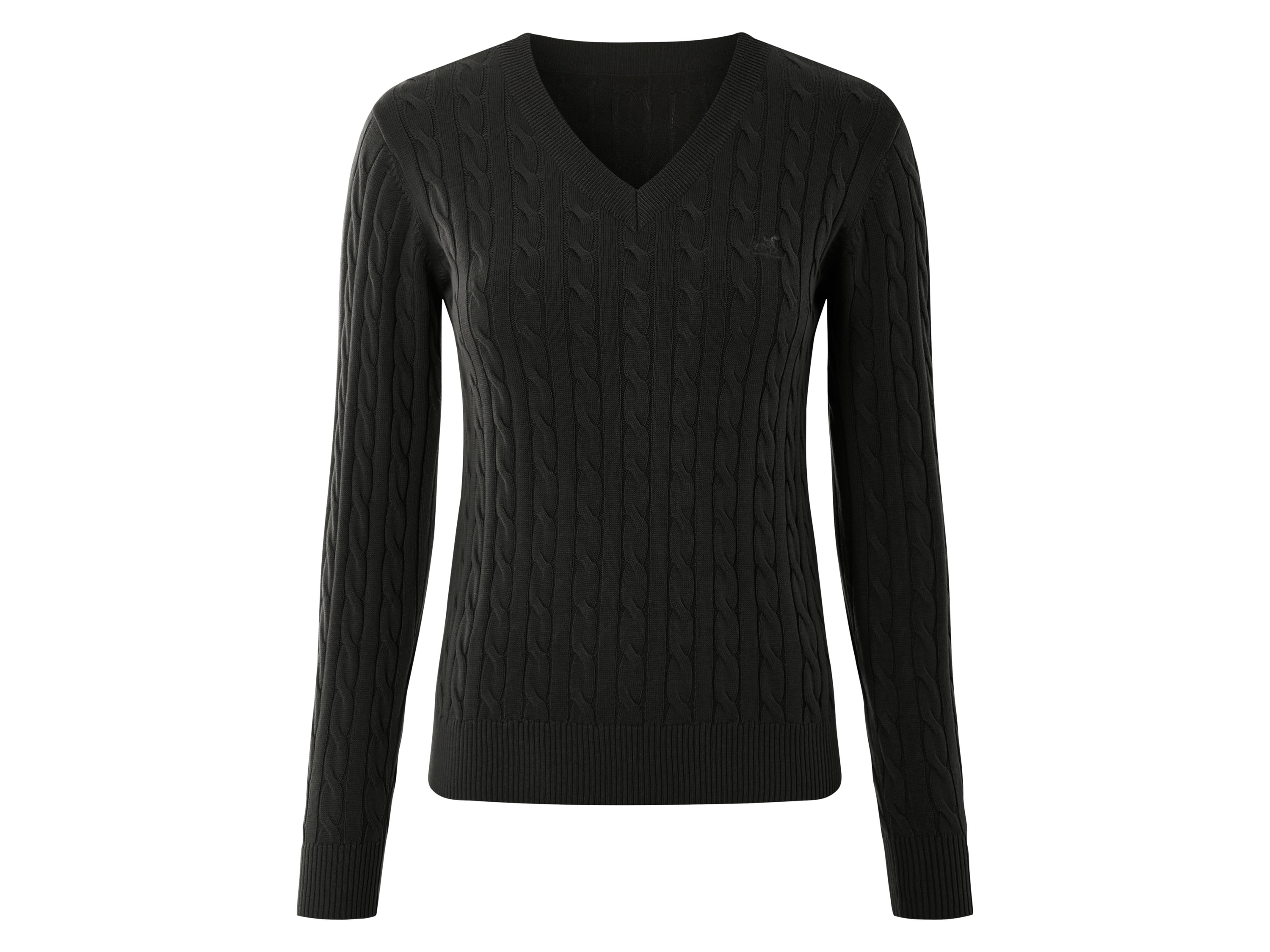 esmara Sweter damski z dzianiny XS 32/34, Czarny