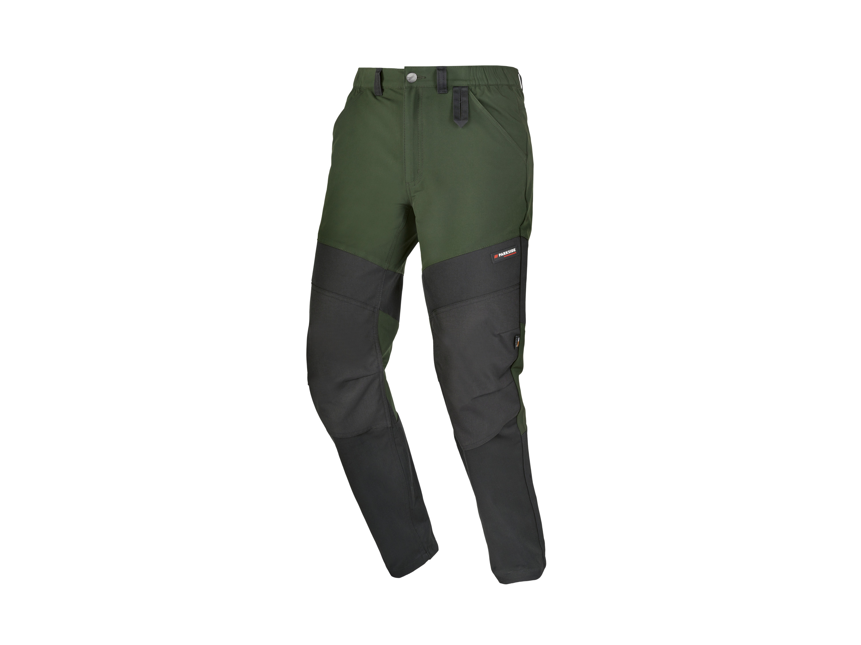Parkside Performance Spodnie robocze męskie z wzmocnieniem Cordura Zielony/czarny, 56