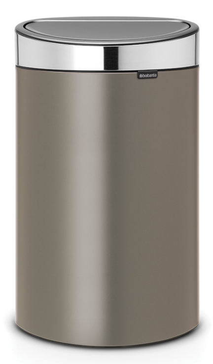 Darmowa Dostawa - Kosz na śmieci 40 l chrom Brabantia Touch Bin 114885