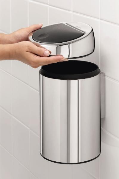 Darmowa Dostawa - Kosz na śmieci 3 l stal Brabantia Touch Bin 363962