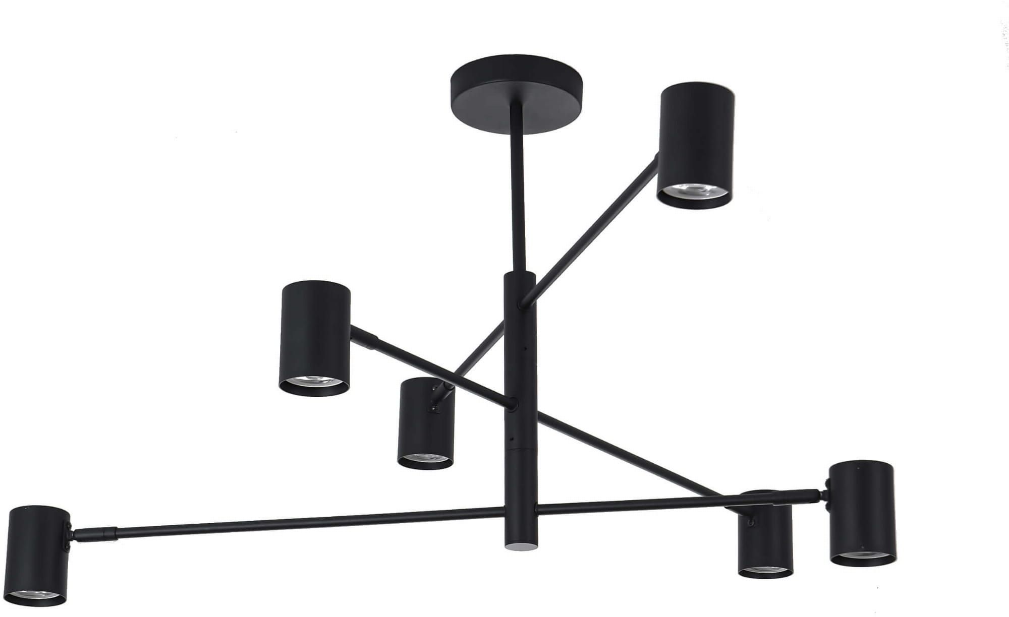 Darmowa Dostawa - Lampa podsufitowa 6x50 W czarna Light Prestige Snow LP7316PBK