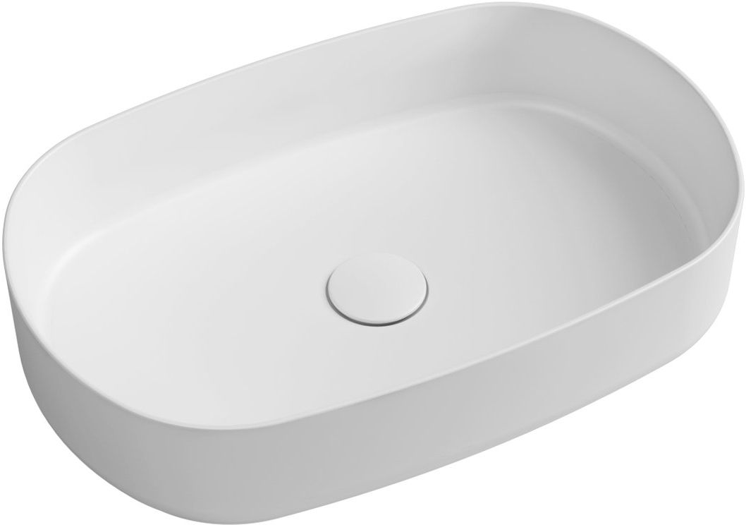 Darmowa Dostawa - Umywalka 55x36 cm owalna nablatowa biała Isvea Infinity 10NF650552L