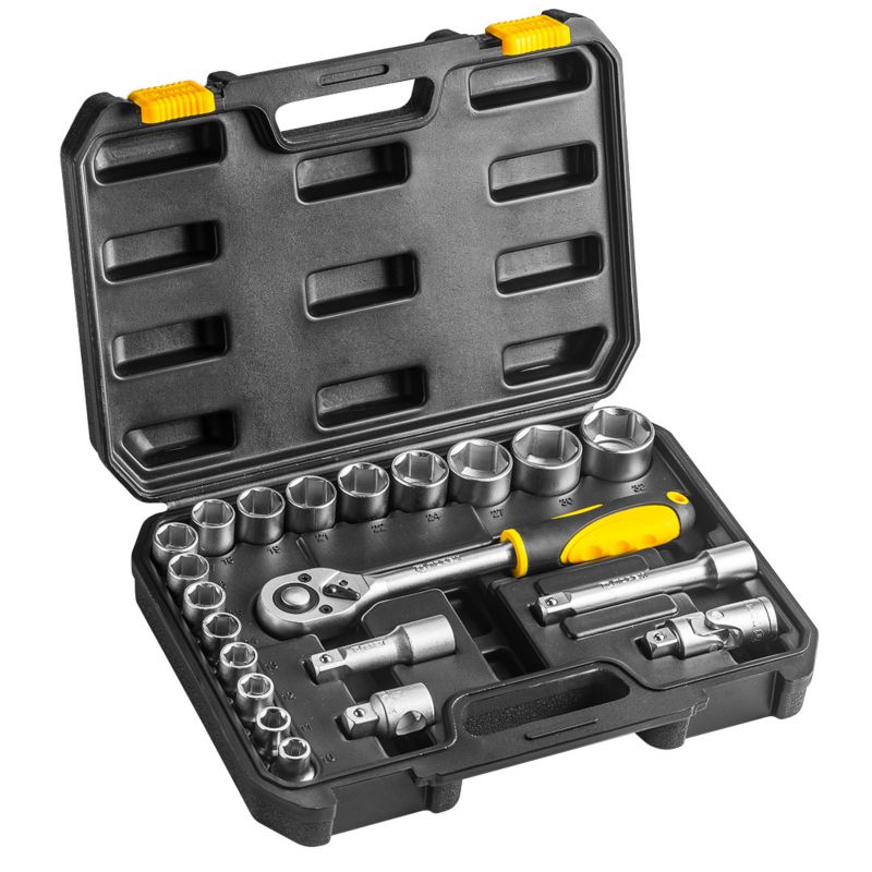 Klucze nasadowe TOPEX 1/2", zestaw 21 szt. 1 kpl