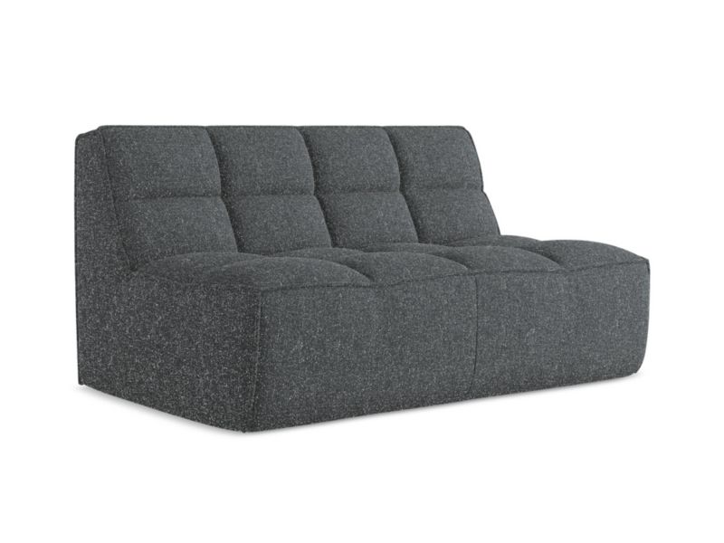 Modułowa sofa 2-osobowa Makamii Kalai z tkaniny strukturalnej 160x93 cm grafitowy 1 szt.