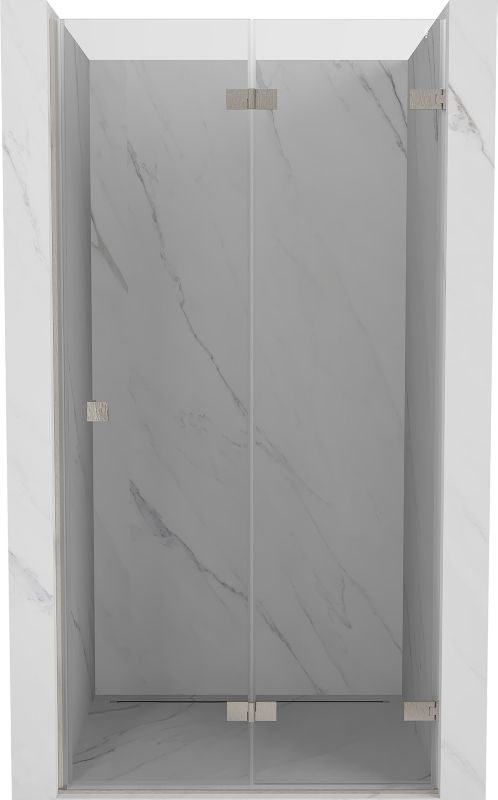 Drzwi prysznicowe Mexen Lunar-F transparent nikiel szczotkowany 90x200 cm 1 szt.