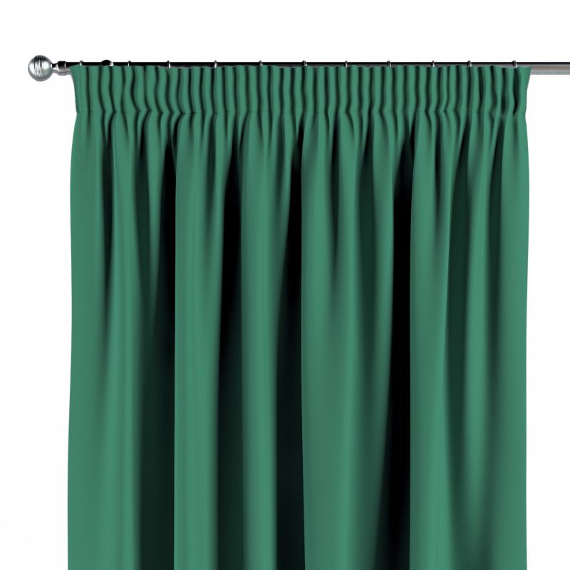 Zasłona na taśmie marszczącej 1 szt. 130 x 260 cm Dekoria butelkowa zieleń 1 szt.