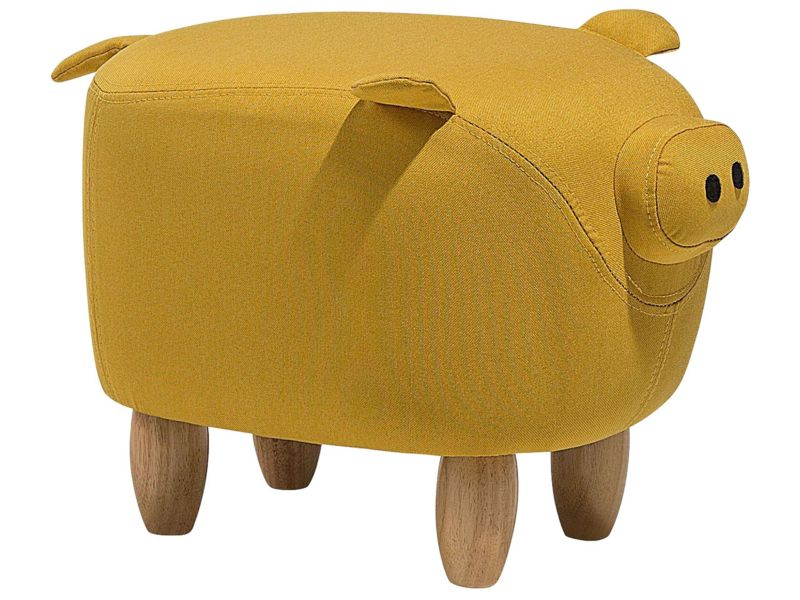 Stołek w kształcie świnki Piggy Żółty 1 szt.