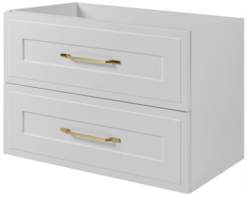 Szafka pod umywalkę Furnidea 80 cm biała z szufladami ryflowana GLAMOUR 1 szt.