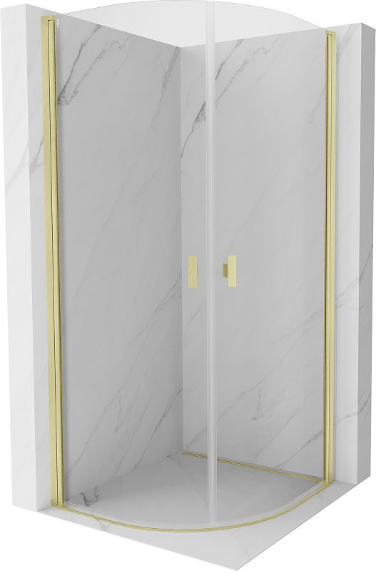 Kabina prysznicowa półokrągła Mexen Mist złoty transparent 70 x 70 cm 1 szt