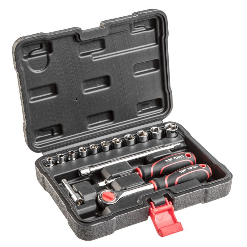 Klucze nasadowe Top Tools 1/4", 15 szt. 1 kpl