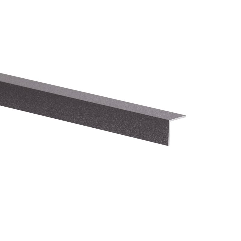 Kątownik aluminiowy 2600 x 15 x 15 x 1 mm antracyt