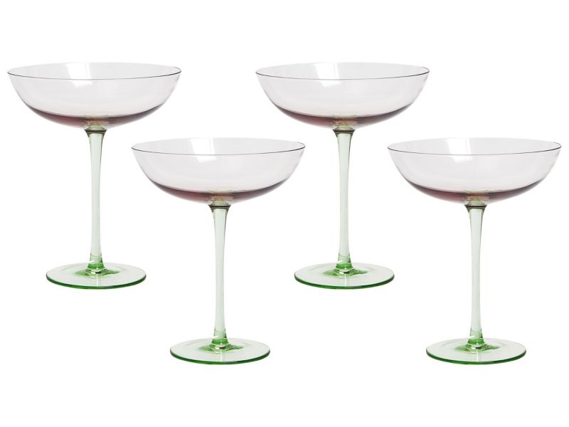 Zestaw 4 kieliszków do martini Diopside 250 ml Różowy 1 kpl