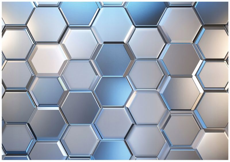 Fototapeta Heksagony 3D Dziecięca WALLARENA 350x250 cm Tapeta Do Pokoju Dziecka Na Flizelinie 1 szt.