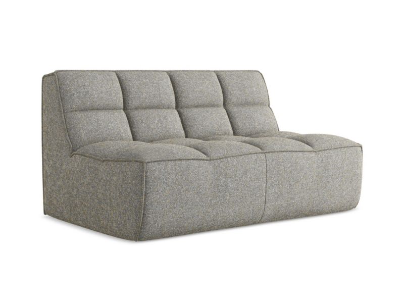 Modułowa sofa 2-osobowa Makamii Kalai z tkaniny strukturalnej 160x93 cm ciemny beż 1 szt.