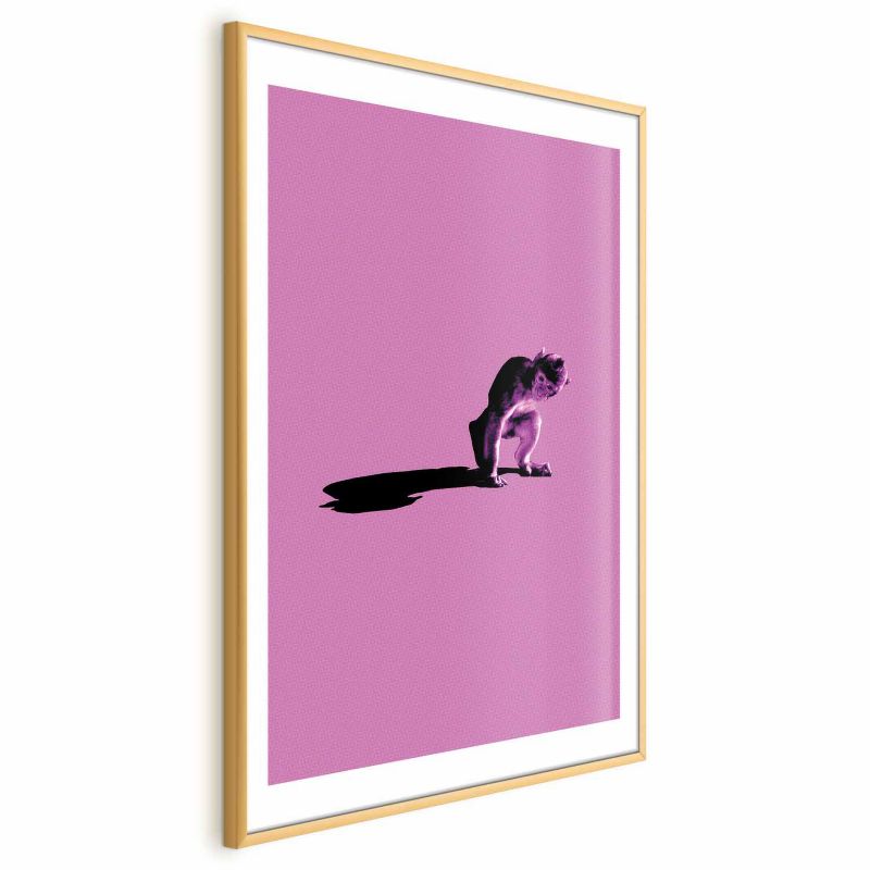 Plakat Artgeist Mała małpka 29,7x42 cm z ramą złotą 1 szt