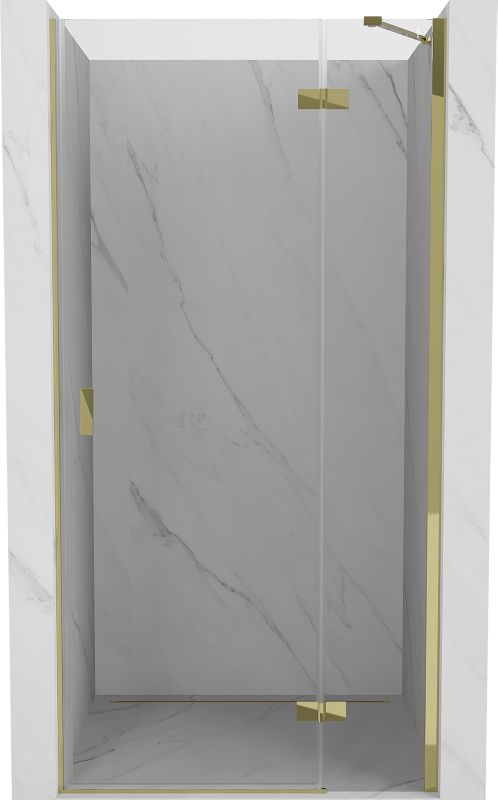 Drzwi prysznicowe uchylne Mexen Mist-H złoty transparent 85x200 cm 1 szt