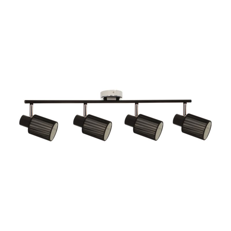 Lampa Sufitowa SPOT Light 4xE14 Max.9W Kompozycja Subtelnej Czerni z Czarną Tkaniną, Polski Producent, 1 szt.
