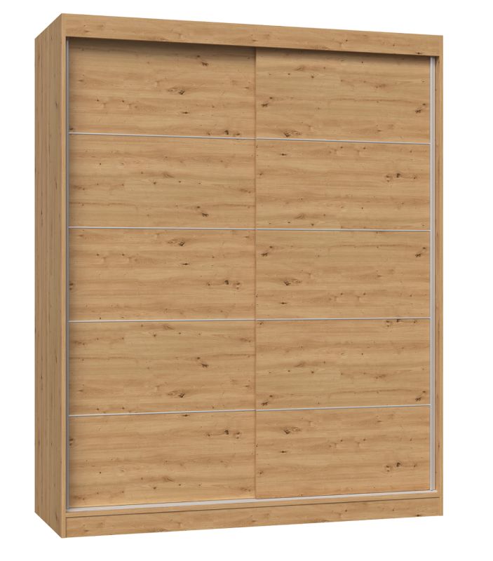Szafa Przesuwna Topeshop IGA 160 cm Drzwi Przesuwne Ze Szprosami Dąb Artisan 61x160x200 cm 1 szt.