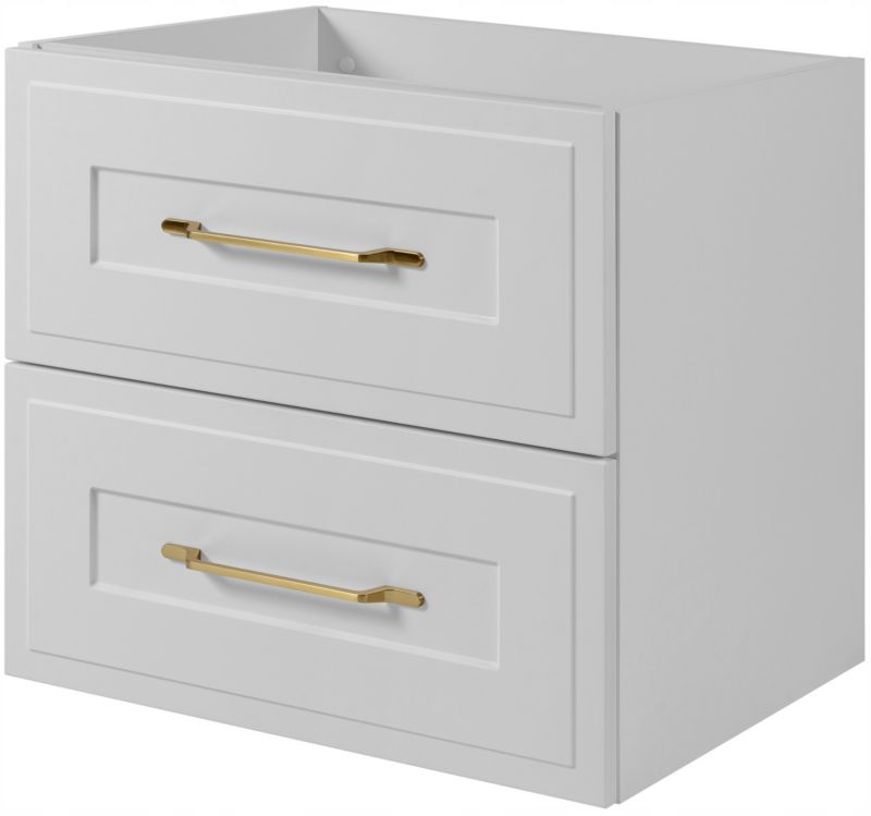 Szafka pod umywalkę Furnidea 60 cm biała z szufladami ryflowana GLAMOUR 1 szt.
