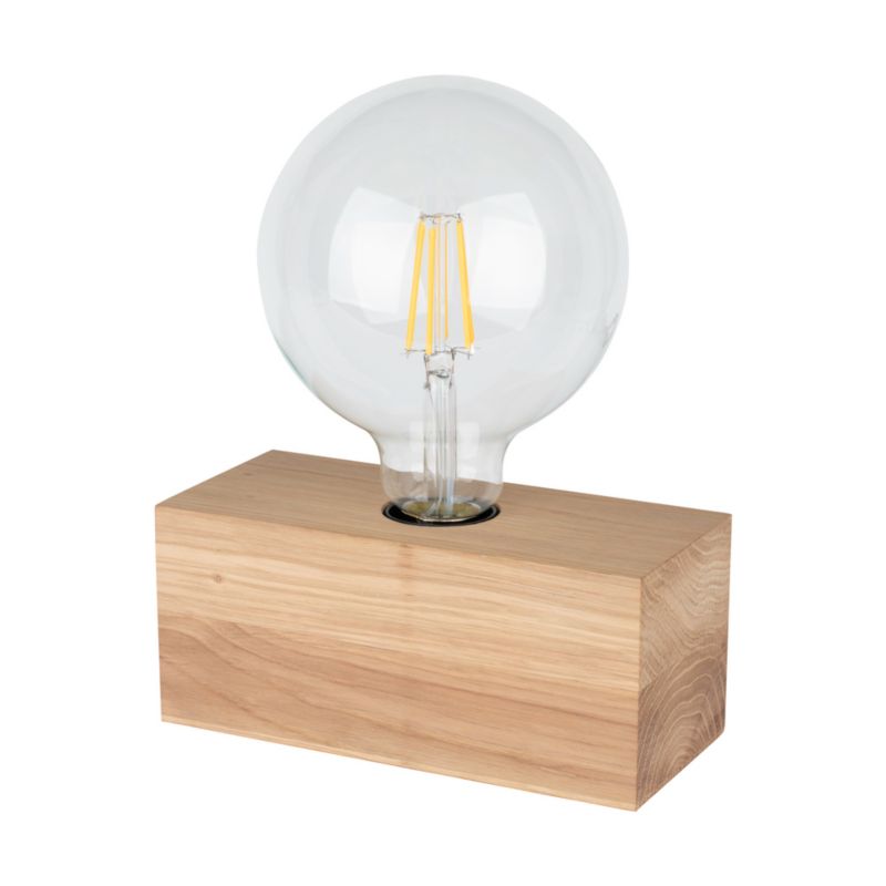 Drewniana Lampa Stołowa SPOT Light 1xE27 Max.25W Dąb Olejowany FSC, Polski Producent, 1 szt.