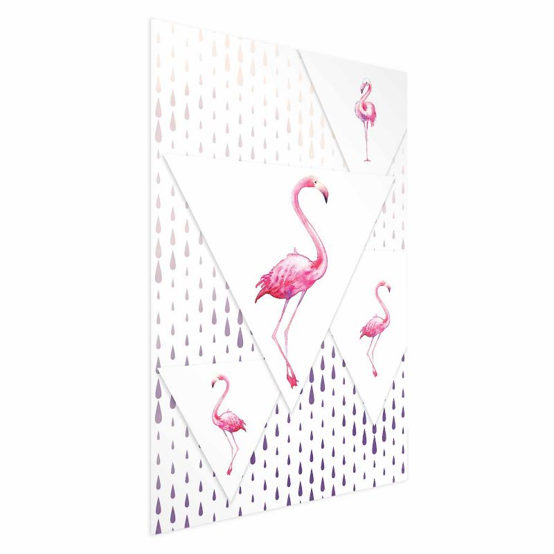 Plakat Artgeist Rodzina flamingów 60x90 cm bez ramy 1 szt