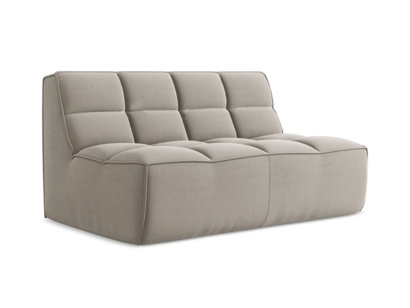Modułowa sofa 2-osobowa Makamii Kalai z tkaniny welwetowej 160x93 cm kreci 1 szt.