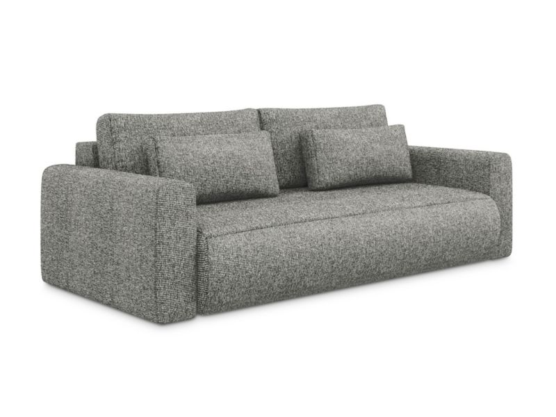 Kanapa 3-osobowa z funkcją spania Makamii Kapua z tkaniny strukturalnej 238x105 cm stalowy 1 szt.