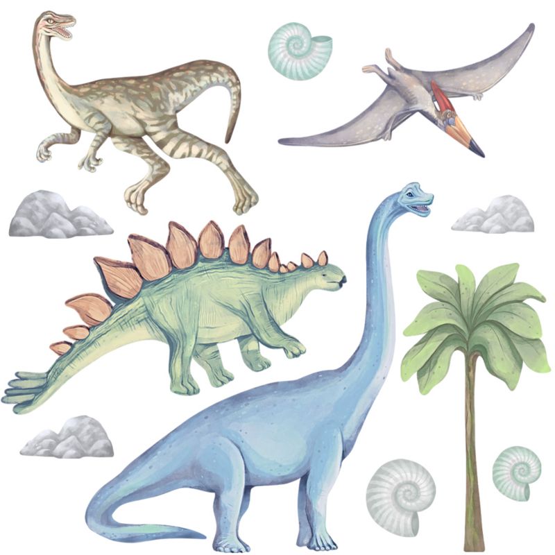 Naklejka na ścianę Pastelowe Love Dinozaury II 1 szt