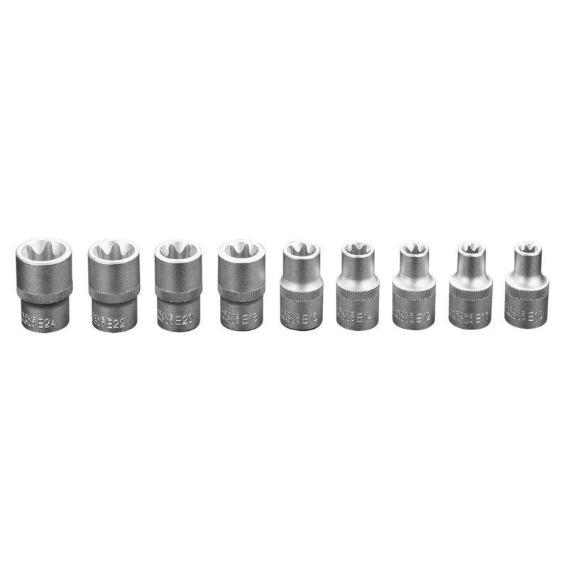 Klucze nasadowe NEO TOOLS 1/2" Torx, zestaw 9 szt. 1 kpl