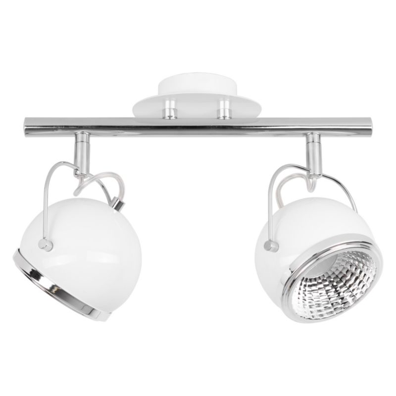 Lampa Sufitowa SPOT Light 2xGU10 LED 6W Elegancka Biel w Klasycznym Stylu od Polskiego Producenta, 1 szt.