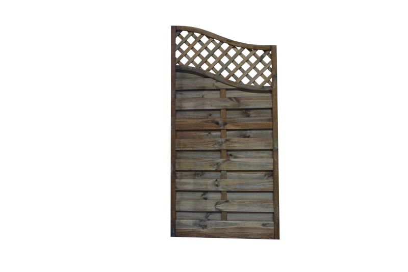 Płot Aga 2x fala brąz Roma 90x180/160 cm 1szt.