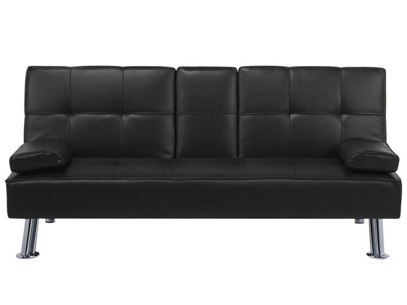 Sofa rozkładana Roxen Czarny Ekoskóra 1 szt.