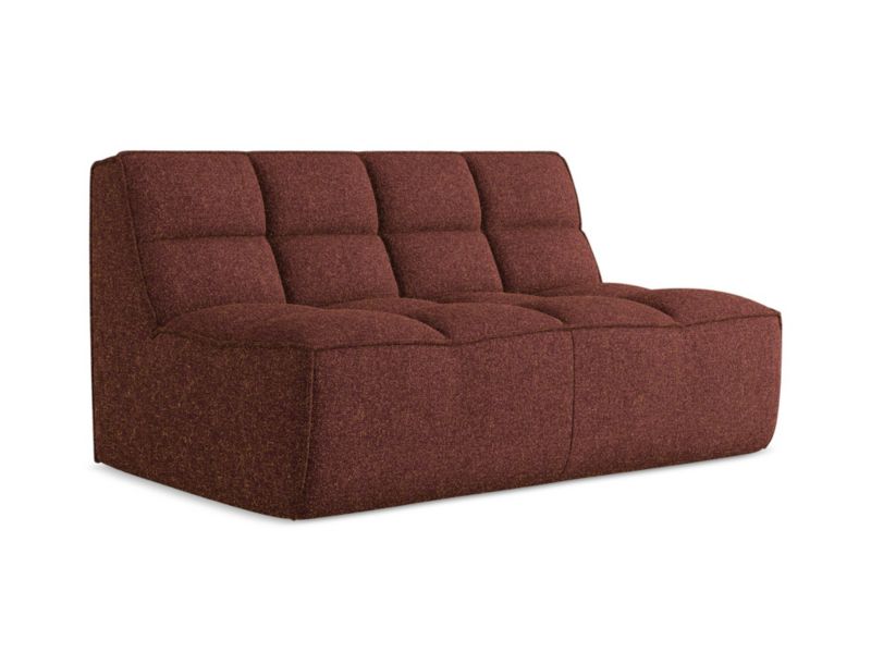 Modułowa sofa 2-osobowa Makamii Kalai z tkaniny strukturalnej 160x93 cm burgundowy 1 szt.
