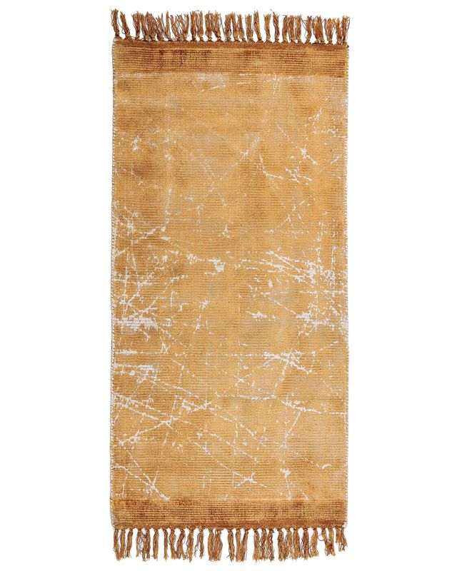 Dywan z wiskozy 80 x 150 cm pomarańczowy Hanli 1 szt.