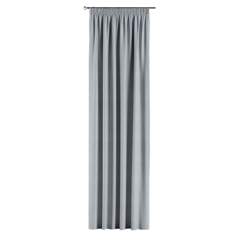Zasłona na taśmie marszczącej 1 szt. 130 x 245 cm Dekoria szaro-srebrne romby 1 szt.