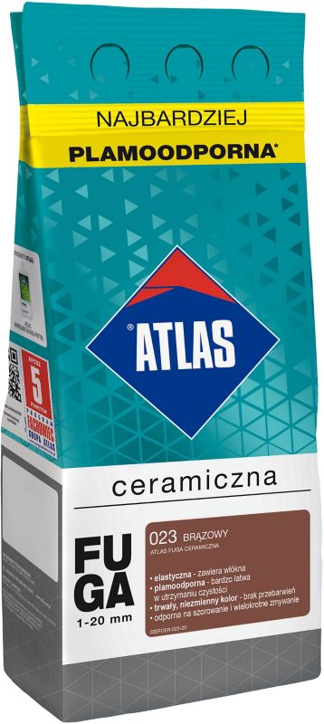 Fuga ceramiczna Atlas 023 brązowy 2 kg