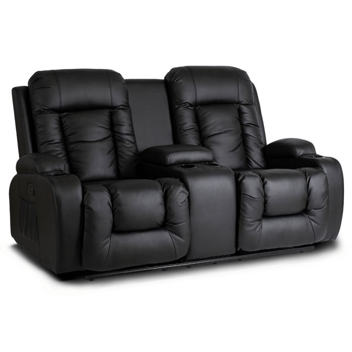 Sofa Alpine Mebel Elite Rozkładana Dwuosobowa Ekoskóra Czarna 1 szt