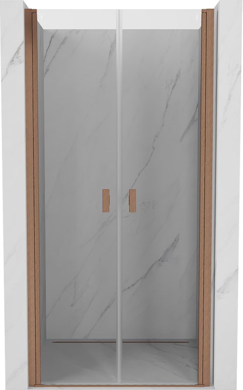 Drzwi prysznicowe uchylne Mexen Mist miedź szczotkowana 120 cm 1 szt